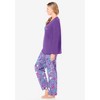 Dreams & Co. Plus Size Long Sleeve Knit PJ Set - 4 of 4
