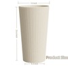 BENCMATE Planters Large Round 2PCS Indoor Planter Pot, Simple Design Outdoor Garden Plastic Plant Flower Pot Cone Striped, Beige, 13 - 3 of 4