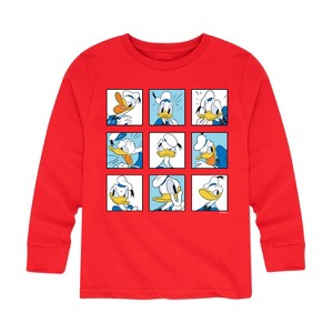 Boys' - Disney - Donald Grid Long Sleeve Graphic T-Shirt - 1 of 4