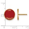 Black Bow Jewelry 14k Yellow Gold Plated Sterling Silver Chi Omega Greek Life Stud Earring - image 2 of 3