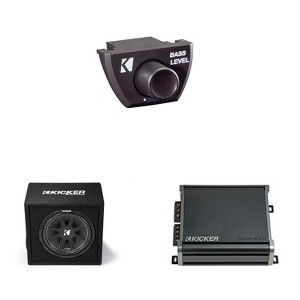Kicker 12" Ported Comp Subwoofer Enclosure and Amp Bundle Includes Bass Knob ( 43VC124, 46CXA4001 ) - 1 of 4
