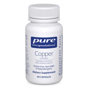 Pure Encapsulations Copper (Citrate) - Highly Bioavailable Form of Copper - 60 Capsules - 1 of 4