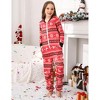 Matching Christmas Pajamas Front Zipper One Piece Pajamas Fleece-Lined Holiday Pajamas Pocket Sleepwear Matching Christmas Jammies - 2 of 4