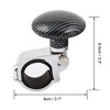 Unique Bargains Metal Steering Wheel Knob Handle Black Carbon Fiber 3.3" 1PC - 2 of 4