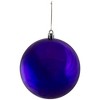 Northlight Shatterproof 4-Finish Christmas Ball Ornaments - 4" (100mm) - Indigo Blue - 12ct - 4 of 4
