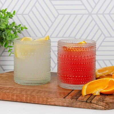 Darware Clear Hobnail 12oz Glass Tumblers, Set of 6