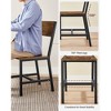 VASAGLE Dining Chair Set of 2, Rustic Wood Chairs with Metal Steel Frame, Easy to Assemble, Comfortable Seat, Modern Farmhouse Chair - 3 of 4