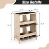Sevobal Pet Crates and Houses, 2-tier Chicken Coop with Nesting Boxes, Standing Poles, Waterproof Roof, Brown, 27.6"*15"*36.2" - 4 of 4