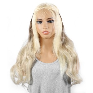Unique Bargains Women's Halloween Big Wavy Hair Extensions High Temperature Fiber Gradient Light Beige 1 Pc - 1 of 3