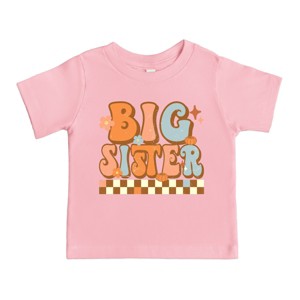 The Juniper Shop Big Sister Checkered Toddler Short Sleeve Tee - 1 of 4