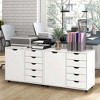 Costway 5-Drawer Chest Rolling Storage Dresser Lateral File Cabinet with Adjustable Shelf - 4 of 4