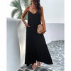 Elegant Solid Color Summer Dress For Women With Spaghetti Straps - 2 of 4