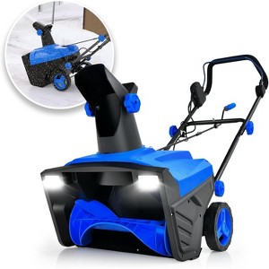 Gymax 20" Corded Snow Blower Electric Walk-Behind Snow Blower with 30 FT Throwing Distance and Dual LED Lights Blue/Red - 1 of 4