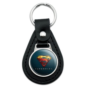 Supergirl Tv Series Logo Black Leather Keychain - 1 of 4