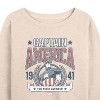 Women's - Marvel - Captain America Collegiate Lightweight French Terry Slouchy - 2 of 4