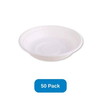 Responsible Products 32 oz Bowl Low Profile Sugarcane & Bamboo White - Pack of 50