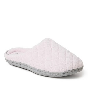 Dearfoams Women's Leslie Quilted Microfiber Terry Memory Foam Clog House Slipper - 1 of 4