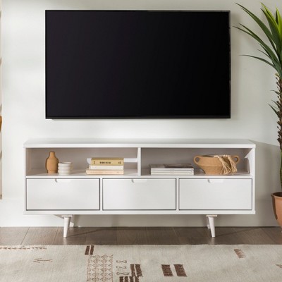 CAVINAS Modern TV Stand for TVs up to 65 Inch,Entertainment Center with 3 Drawers and 2 Open Cubbies for Living Room,Bedroom