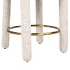 Jennifer Taylor Home Penny 26.5" Round Arched Upholstered Counter Stool, Set of 2, Travertine Beige Chenille - 4 of 4