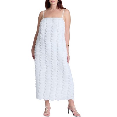 ELOQUII Women's Plus Size Textured Column Dress