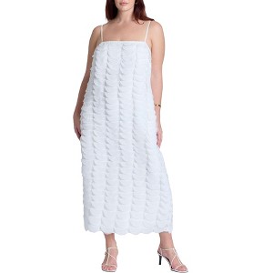 ELOQUII Women's Plus Size Textured Column Dress - 1 of 4