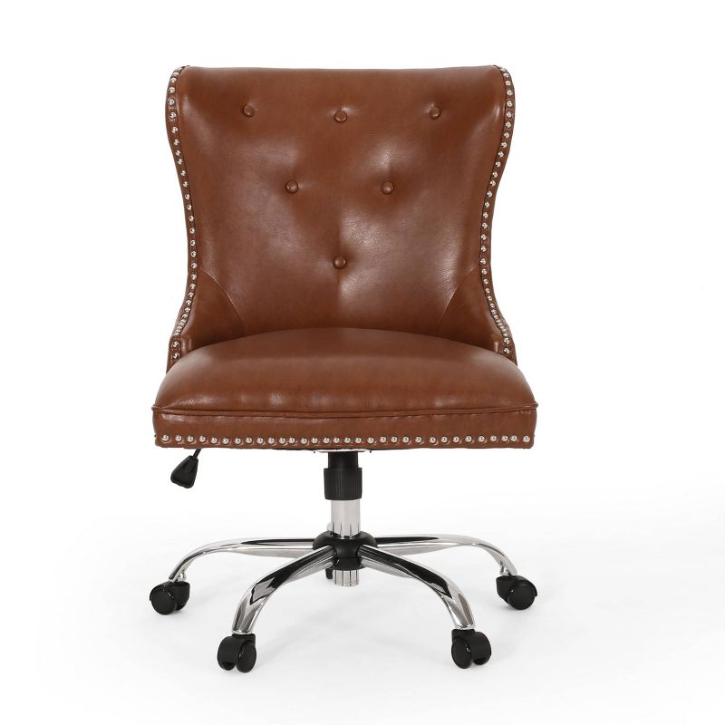 Bedell Contemporary Tufted Swivel Office Chair - Christopher Knight Home, 1 of 10