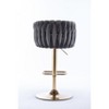 CAVINAS Luxury Velvet Bar Stools,Set of 2,Swivel Barstools with Adjustable Mechanical Lifting,Counter Height Stools for Bars - 4 of 4