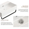 SEVOBAL Bathroom Sinks Wall Mount Vessel Ceramic Basin Modern Floating Design with Towel Rack for Small Bathrooms, White, 27.4"*18"*8.9" - 2 of 4