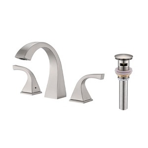PAGED Modern Bathroom Faucets 2-Handle Bathroom Sink Faucet Vanity Basin Faucet with Drain - 1 of 4