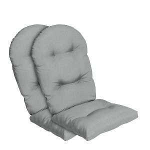 ARDEN Oceantex Outdoor Plush Modern Tufted Adirondack Cushion, 2 Pack, 20 x 18, Water Repellent, Fade Resistant 20 x 18, Pebble Gray - 1 of 4