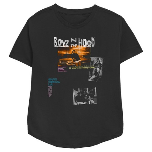 Women's Boyz n the Hood Distressed Crew Portraits T-Shirt - Black - X Large