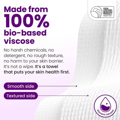 Clean Skin Club Healthy Aging Towels - XL - 10ct: Basic Cleansing, Alcohol-Free, For Combination & Sensitive Skin, Facial Cleansing Wipes