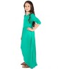 24seven Comfort Apparel Girls Three Quarter Sleeve Pleated Maxi Dress - 2 of 4