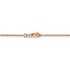 Black Bow Jewelry 1.4mm, 14k Rose Gold, Diamond Cut Solid Cable Chain Necklace - 4 of 4