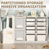 FONTOI Kids Toy Storage Cabinet, Car-Design Multi-functional Storage Organizer with Shelf&Bins for Playroom, Bedroom, Grey, 12.6"*36.22"*57.09" - 2 of 4