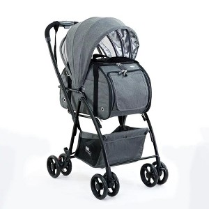 Furmates Walky 2-in-1 Pet Stroller for Dogs and Cats with Removable Carrier, One-Handed Fold and Storage Pockets - 22 Lbs. Weight Capacity - 1 of 3