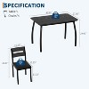 Modern 5-Piece Dining Set for 4,  Chair Set with Comfy Padded Seats, Sturdy Metal Frame, Space-Saving Design,  Perfect for Home & Apartment - 3 of 4