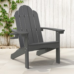 Arceso Adirondack Chairs with Cup Holder, 300lbs Weather Resistant - 1 of 4