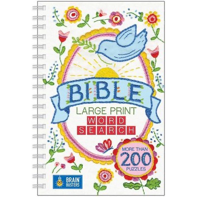 Bible Large Print Word Search - (Large Print Puzzle Books) by  Cottage Door Press & Parragon Books (Spiral Bound)