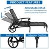 Karl Home |Black Outdoor Aluminum Chaise Lounge - 4 of 4