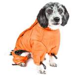 Dog Helios Thunder-Crackle Full-Body Waded-Plush Adjustable and 3M Reflective Dog and Cat Jacket - Orange