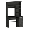 Vynxaria Desk Grey Smokey Oak Retractable Tray CPU Storage for Loft Home Offices - 4 of 4