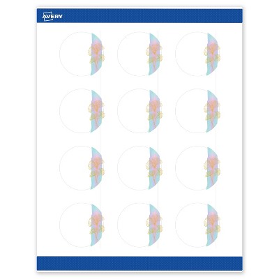 Avery Round Labels, Floral Design, 2" Diameter, 120 Total