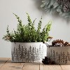 Sullivans Metal Tree Planters with Handles Set of 3, 7.5"H, 6.25"H & 5.5"H White - 3 of 3