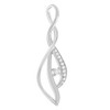 Haus of Brilliance Espira 10K White Gold Round Diamond Accented Open Cascade Twist Pendant Necklace - 4 of 4