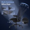 COLAMY Ergonomic Office Desk Chair,High Back Office Chair with Mesh Back and Adjustable Lumbar Support-DarkBlue - 3 of 4