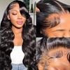 Jessie's Wig 26-28 Inch Body Wave Glueless Wig 13X4 Pre Cut Lace Natural Black 1 Pc/Pack - 3 of 4