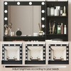 Resenkos Vanity Desk with Mirror & Light, 3 Lighting Modes & Large 3-Tier Drawer Storage Dresser, Black - 3 of 4