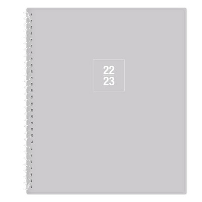 2022-23 Academic Planner Weekly/Monthly 8"x10" Solid Gray - Blue Sky