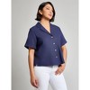 Jones New York Notch Collar Button Front Shirt - 2 of 3